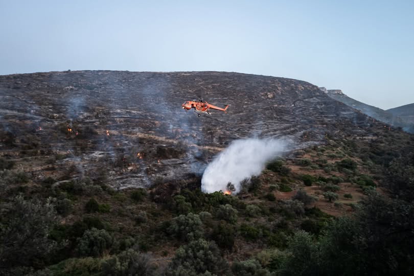 Φωτογραφία από πυρκαγιά σε δασική περιοχή